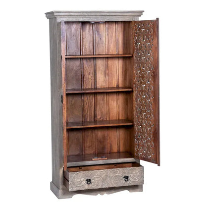 Maadze Mandolin 70.6 Armadio alto intagliato con ripiani e cassetti