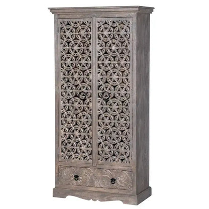 Maadze Mandolin 70.6 Armadio alto intagliato con ripiani e cassetti