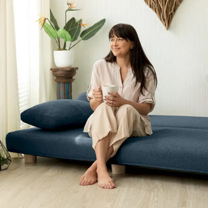 Jaxx Avida Daybed - Letto matrimoniale pieghevole - Premium Boucle: salotto elegante e moderno per ospiti che desiderano rilassarsi e pernottare