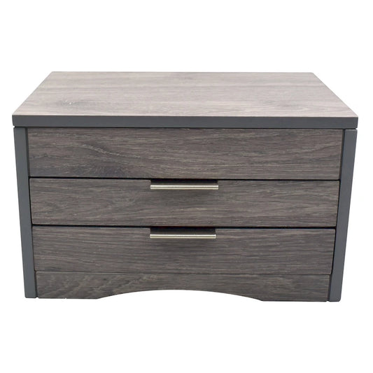 Distressed Grey Wood Jewelry Box