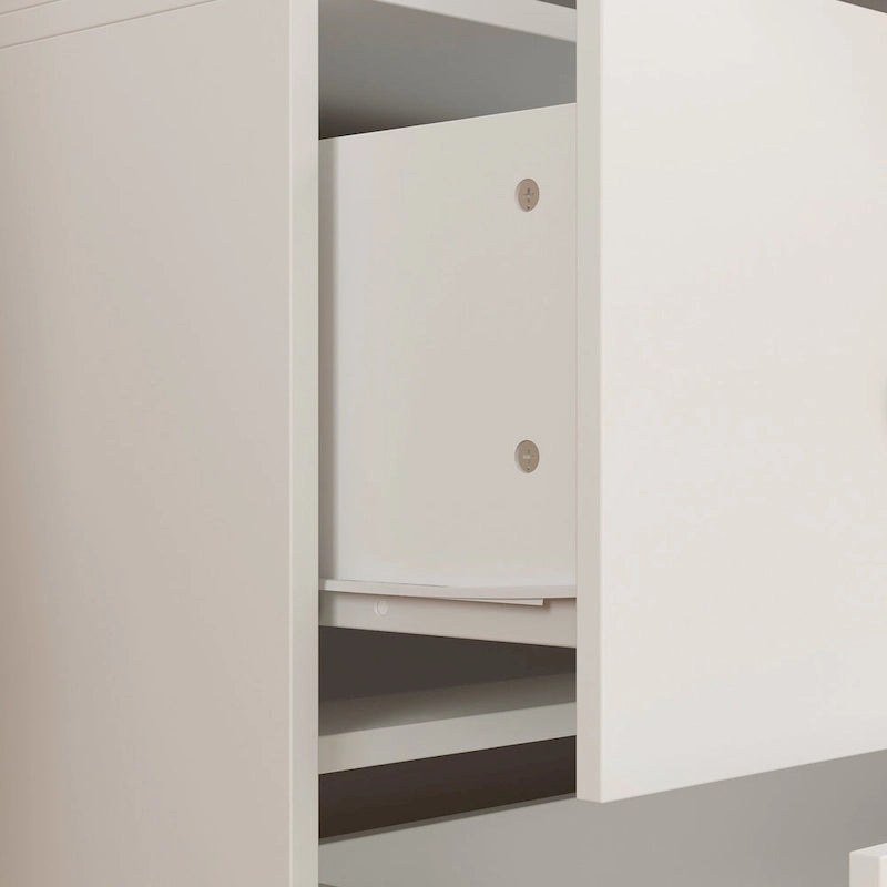 Armadio guardaroba con asta appendiabiti scalabile, specchio salvaspazio