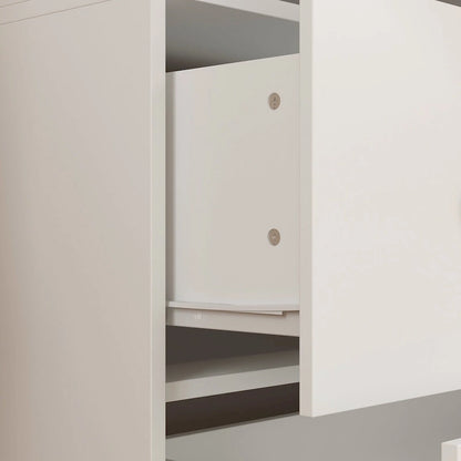 Armadio guardaroba con asta appendiabiti scalabile, specchio salvaspazio