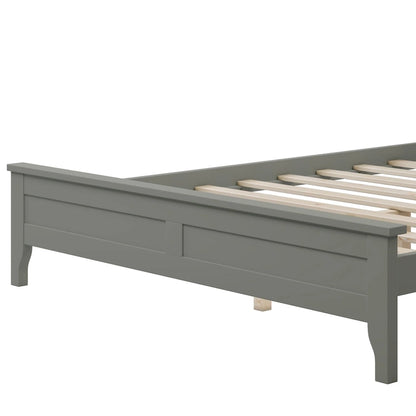 Letto moderno con piattaforma in legno massello