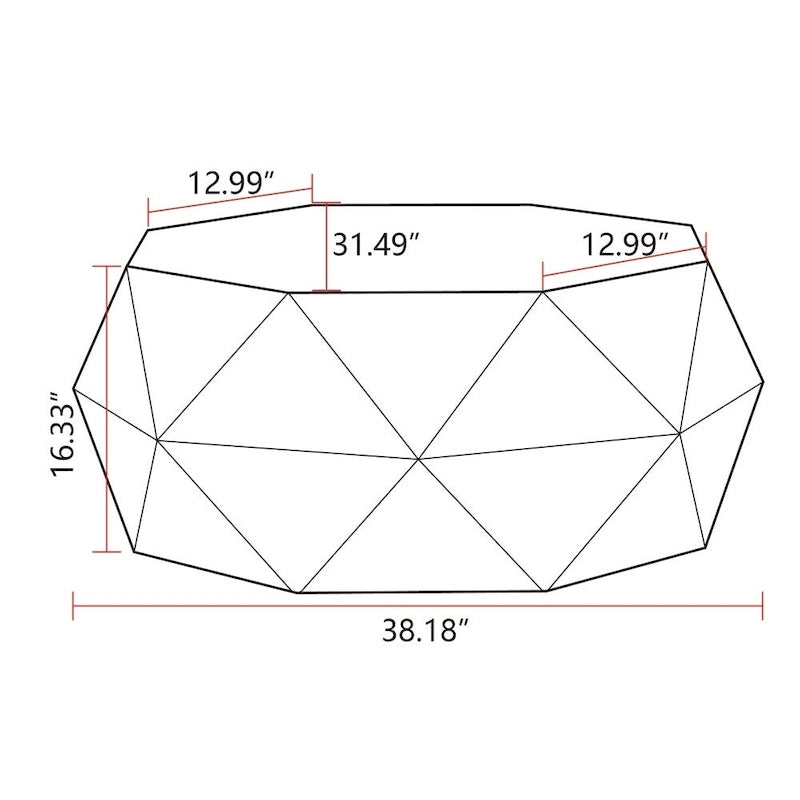 38 Tavolino da caffè in stile retrò americano con rilievo tridimensionale