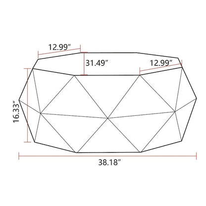 38 Tavolino da caffè in stile retrò americano con rilievo tridimensionale