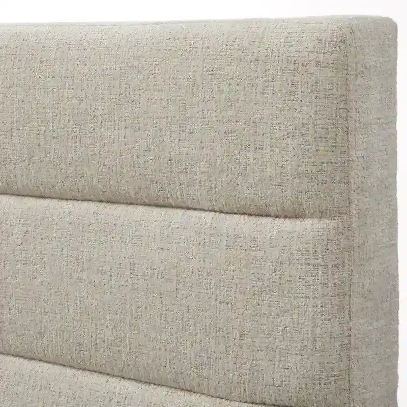 Letto matrimoniale imbottito con schienale a canale Lifestorey Raquel