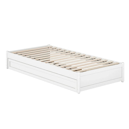 Letto a piattaforma Barcelona Panel con rotelle Twin XL