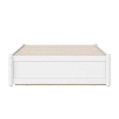 Letto a piattaforma Barcelona Panel con rotelle Twin XL