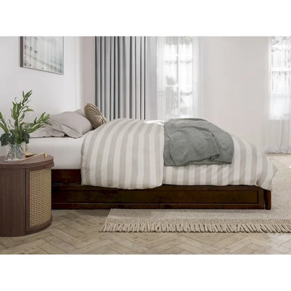 Letto a piattaforma Barcelona Panel con rotelle Twin XL