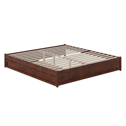 Letto a piattaforma Barcelona Panel con rotelle Twin XL