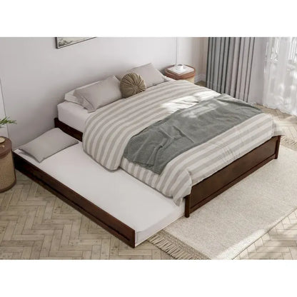 Letto a piattaforma Barcelona Panel con rotelle Twin XL