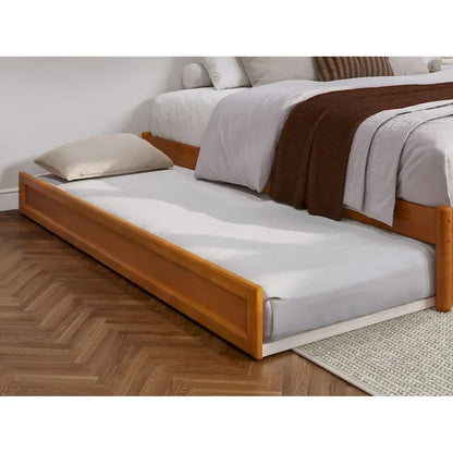 Letto a piattaforma Barcelona Panel con rotelle Twin XL