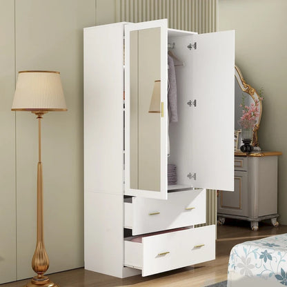 Armadio guardaroba in legno moderno e minimalista indipendente per camera da letto