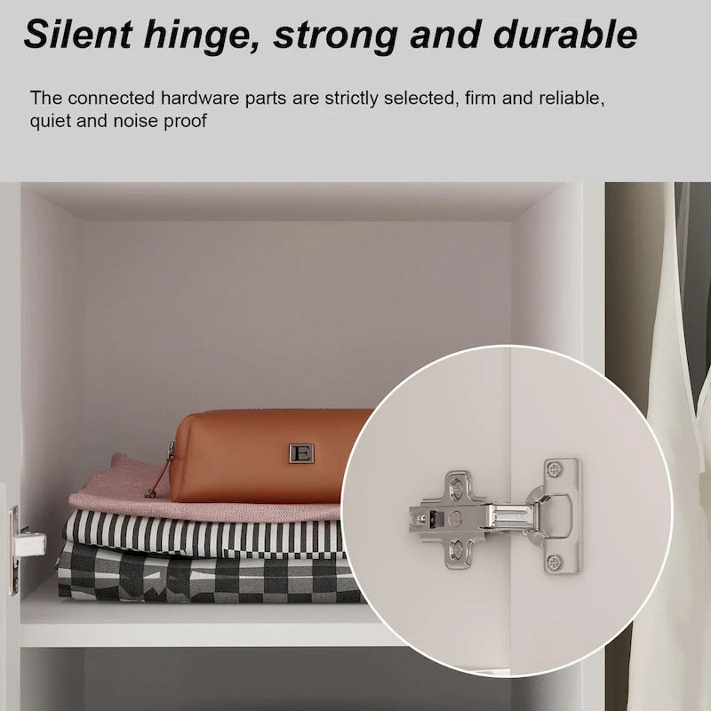 Armadio guardaroba in legno moderno e minimalista indipendente per camera da letto