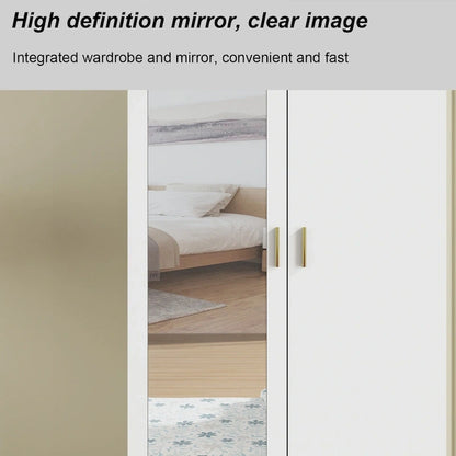 Armadio guardaroba in legno moderno e minimalista indipendente per camera da letto