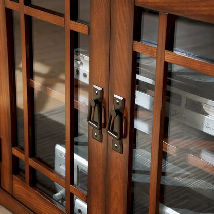 Mobile TV angolare a quattro ante in legno massello di rovere Mission di Leick Home