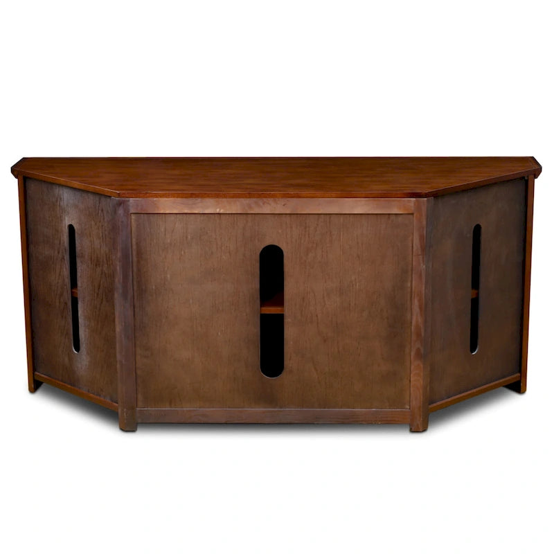 Mobile TV angolare a quattro ante in legno massello di rovere Mission di Leick Home