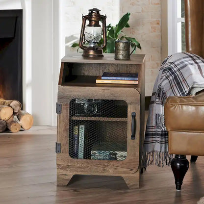 Tavolino DH BASIC in rovere rustico da 16 pollici con 3 ripiani di Denhour