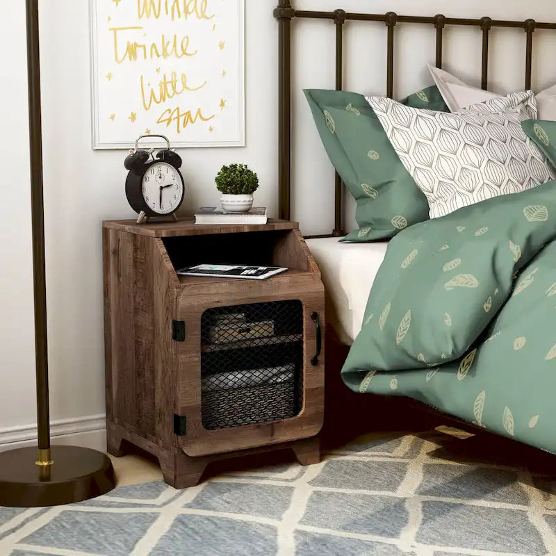 Tavolino DH BASIC in rovere rustico da 16 pollici con 3 ripiani di Denhour