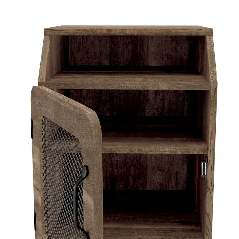 Tavolino DH BASIC in rovere rustico da 16 pollici con 3 ripiani di Denhour