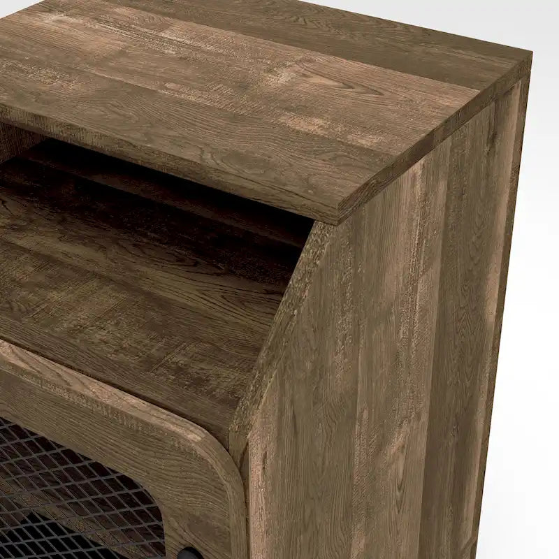 Tavolino DH BASIC in rovere rustico da 16 pollici con 3 ripiani di Denhour