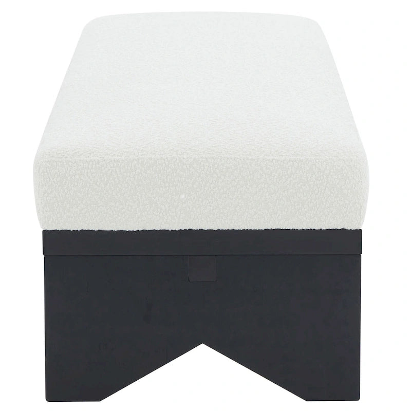 Panca moderna di metà secolo SAFAVIEH Couture Boris - 62,4 pollici di larghezza x 19,7 pollici di profondità x 16,5 pollici di altezza - 62 pollici di larghezza x 20 pollici di profondità x 17 pollici di altezza