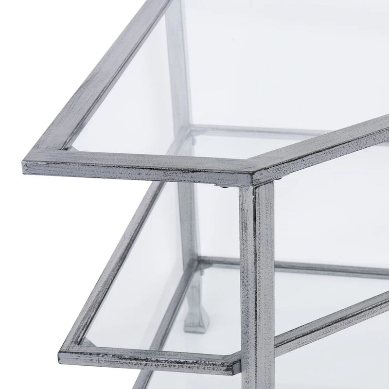 SEI Furniture Jensen Mobile TV angolare in metallo per TV fino a 33,25