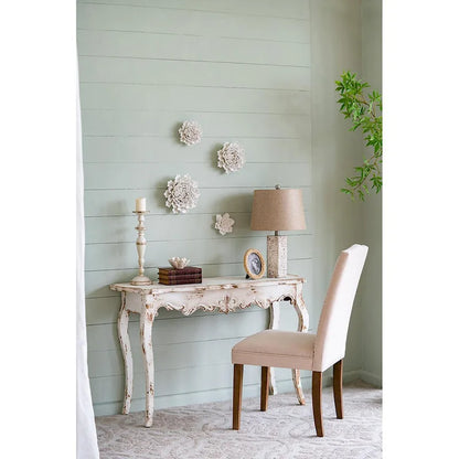 Tavolo consolle bianco sporco invecchiato