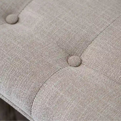 Panca da ingresso con contenitore in lino rustico Beavers Point di The Gray Barn