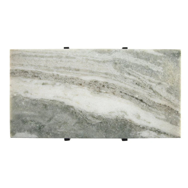 Tavolino alto View Point Modern da 24 pollici con piano in marmo autentico