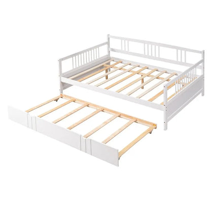 Letto matrimoniale Merax in legno con rotelle per due persone