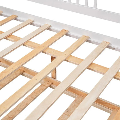 Letto matrimoniale Merax in legno con rotelle per due persone