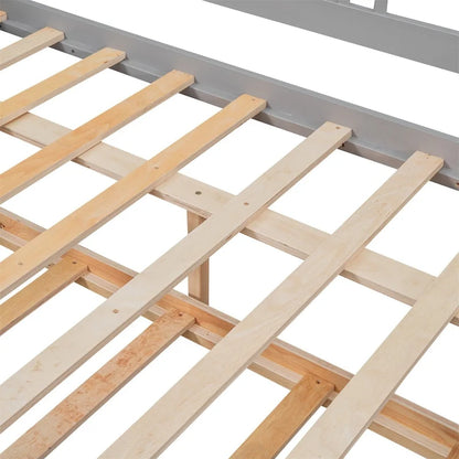 Letto matrimoniale Merax in legno con rotelle per due persone