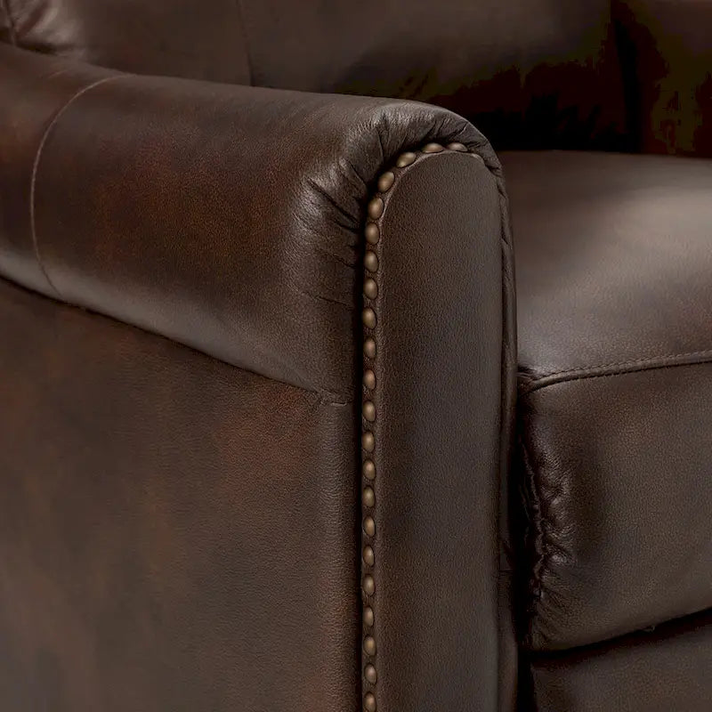 Poltrona reclinabile manuale Felisa 32.48 Wide in vera pelle