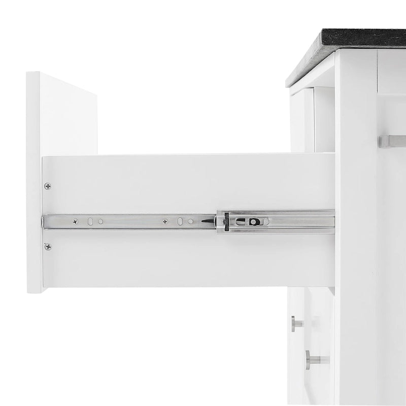 Isola/carrello da cucina con piano in granito Crosley Soren - 18,13 dx 42,13 lx 37,5 h