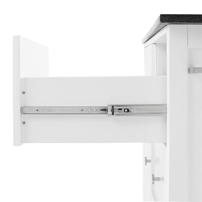 Isola/carrello da cucina con piano in granito Crosley Soren - 18,13 dx 42,13 lx 37,5 h