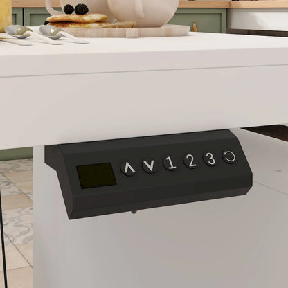 Tavolo da pranzo bianco regolabile da 70,9 W, scrivania moderna per ufficio