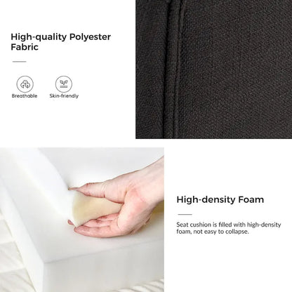 Set di 4 sedie da pranzo in legno massello imbottito Albert Farmhouse di HULALA HOME