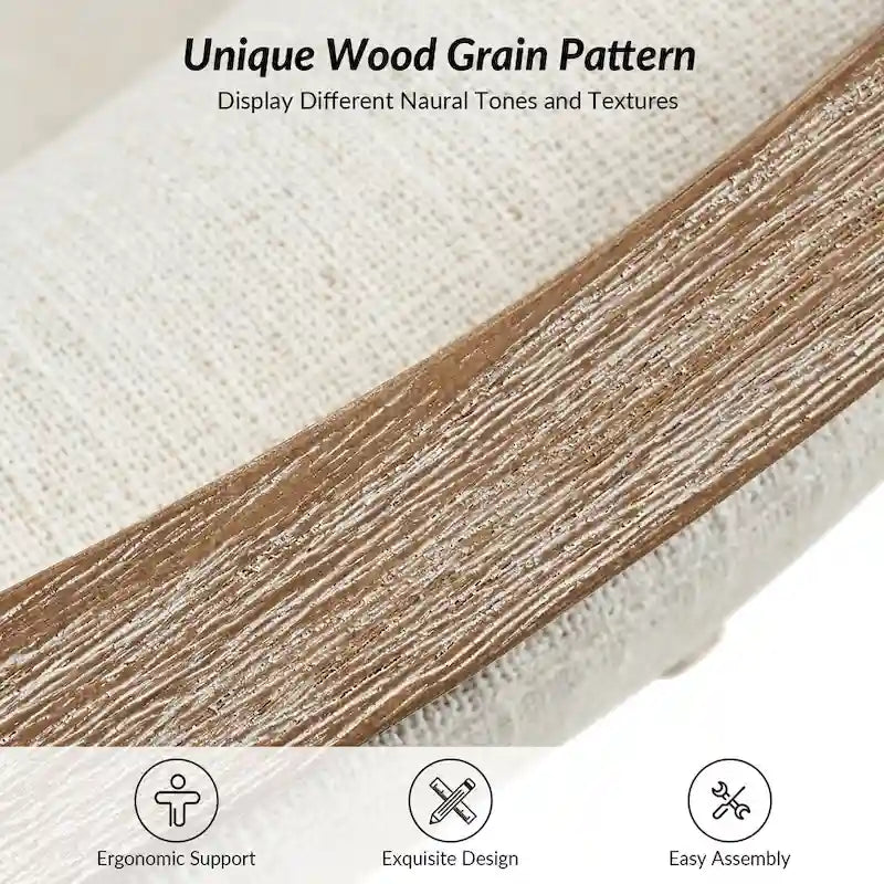 Set di 4 sedie da pranzo in legno massello imbottito Albert Farmhouse di HULALA HOME