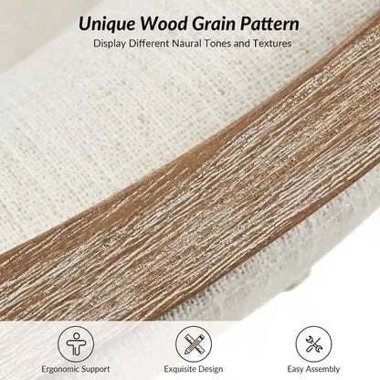 Set di 4 sedie da pranzo in legno massello imbottito Albert Farmhouse di HULALA HOME