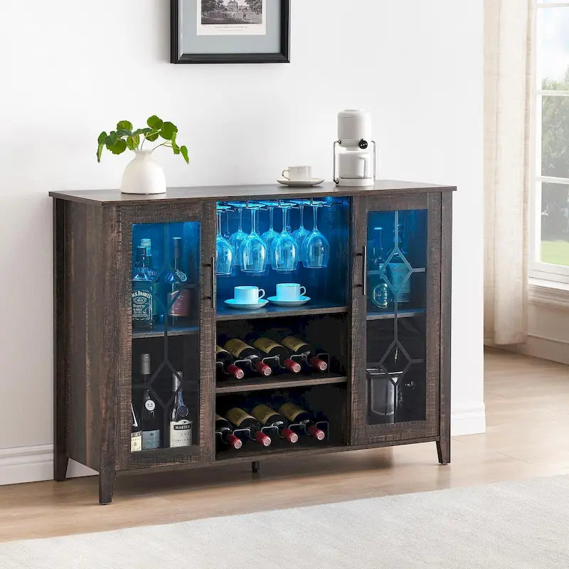 Mobile bar per vini con luce LED - 15,7 P x 47,2 L x 34,61 A