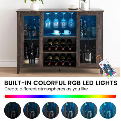 Mobile bar per vini con luce LED - 15,7 P x 47,2 L x 34,61 A