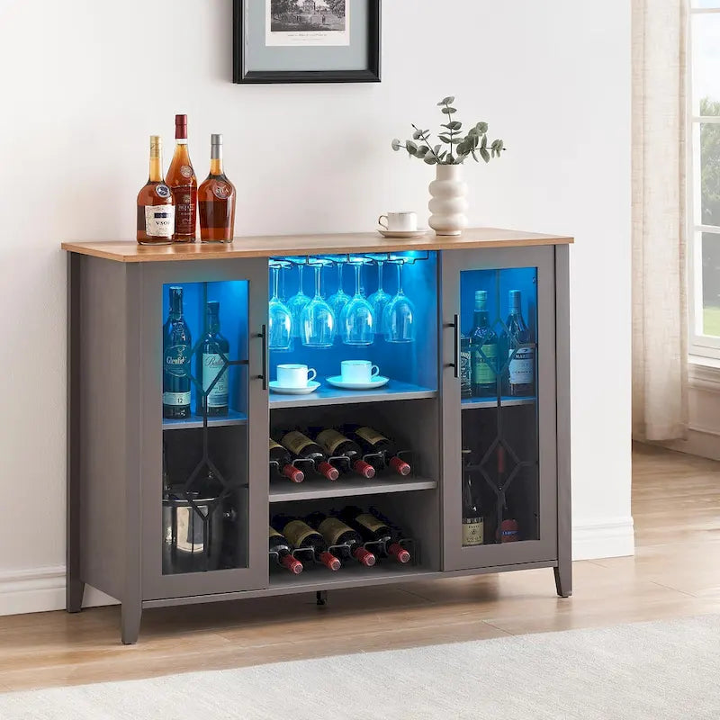 Mobile bar per vini con luce LED - 15,7 P x 47,2 L x 34,61 A