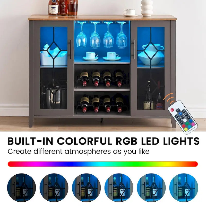 Mobile bar per vini con luce LED - 15,7 P x 47,2 L x 34,61 A