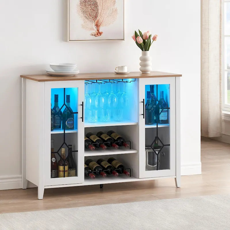 Mobile bar per vini con luce LED - 15,7 P x 47,2 L x 34,61 A