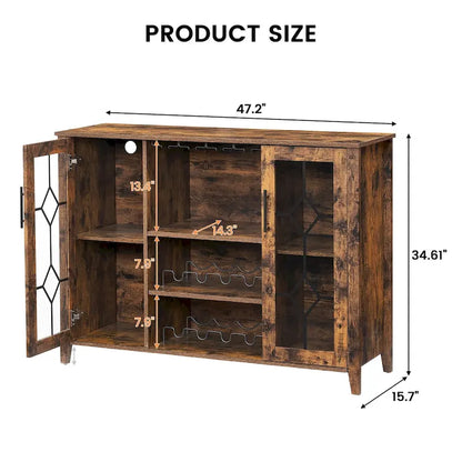 Mobile bar per vini con luce LED - 15,7 P x 47,2 L x 34,61 A