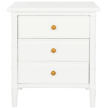 Comodino moderno in bambù blu navy a 3 cassetti Jasmyne di SAFAVIEH