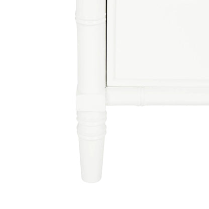 Comodino moderno in bambù blu navy a 3 cassetti Jasmyne di SAFAVIEH