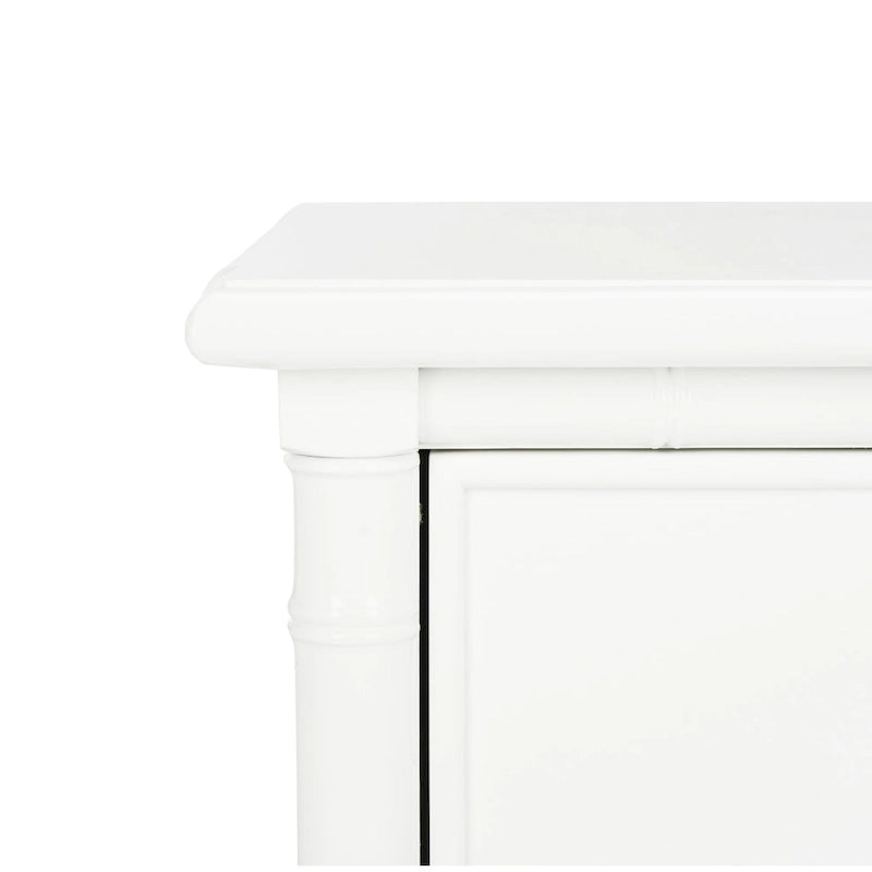 Comodino moderno in bambù blu navy a 3 cassetti Jasmyne di SAFAVIEH