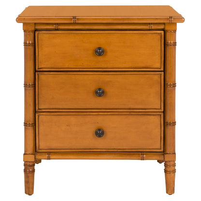 Comodino moderno in bambù blu navy a 3 cassetti Jasmyne di SAFAVIEH